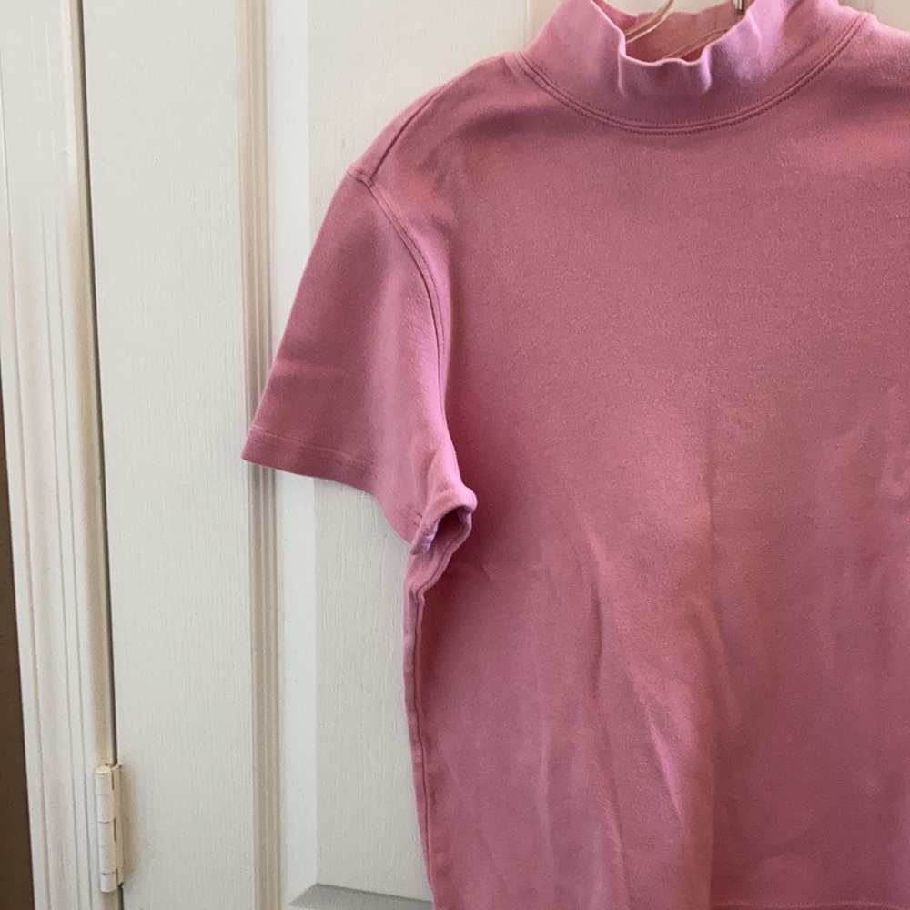 FINAL MARKDOWN Classic elements solid mock neck tee (M) - Picture 2 of 4